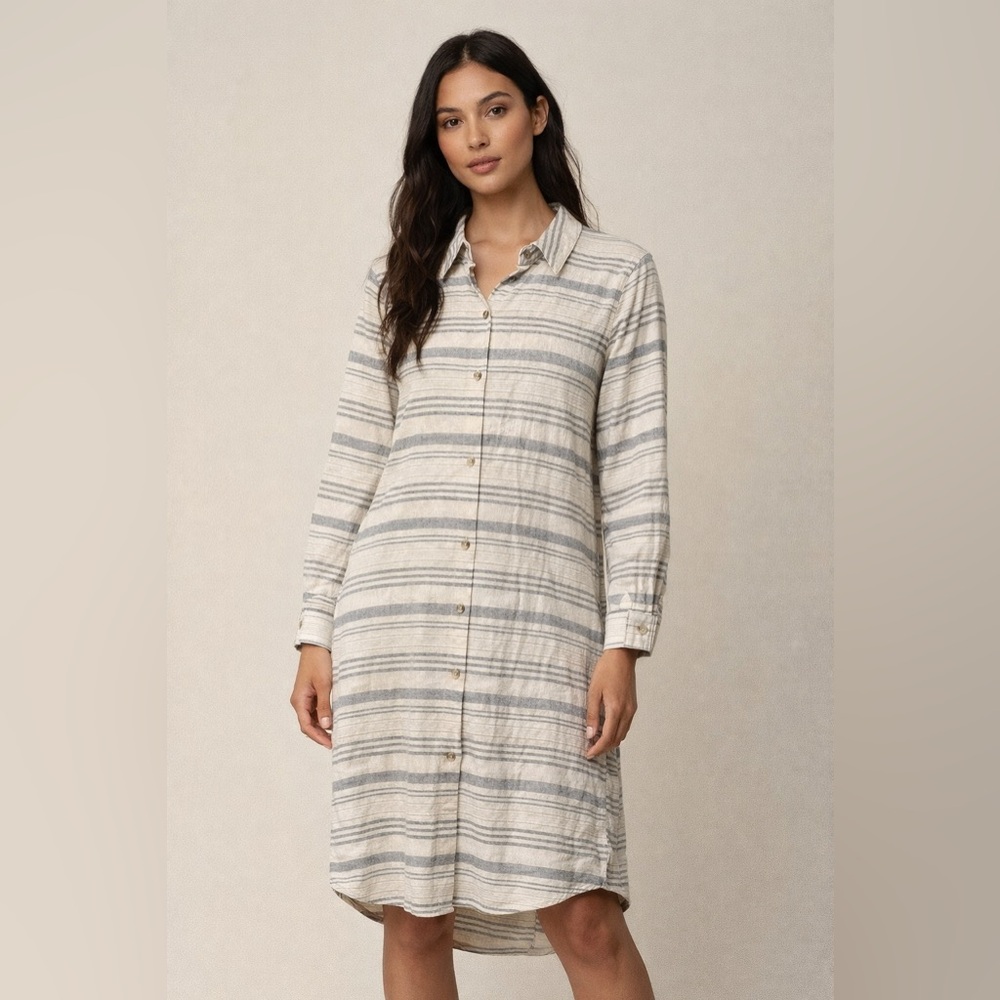 Carve Designs Olive and Cream Flannel Dress